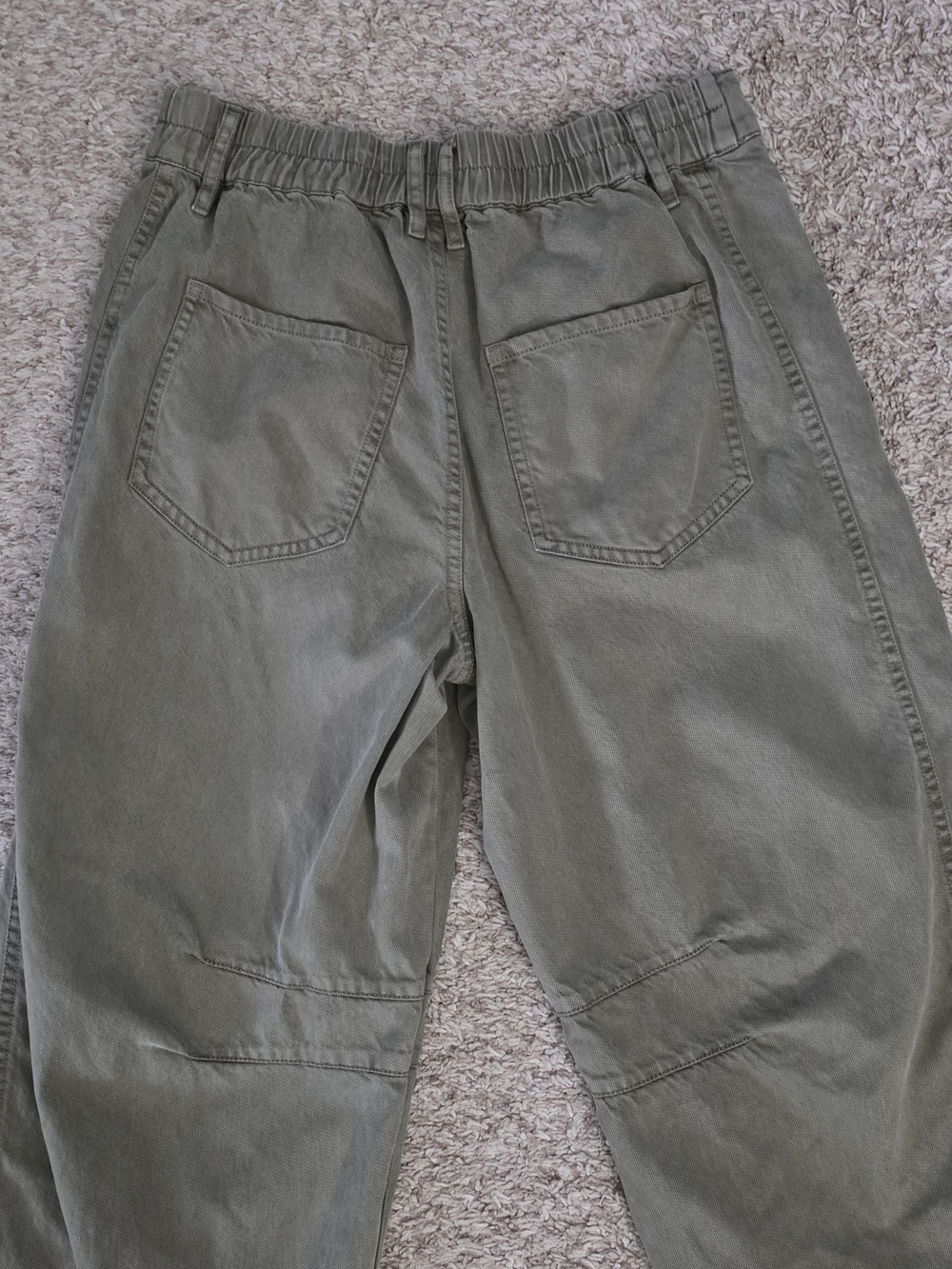 YFB Young Fabulous & Broke Barrel Jean Olive Green Ankle Length Womens Medium - Picture 4 of 7